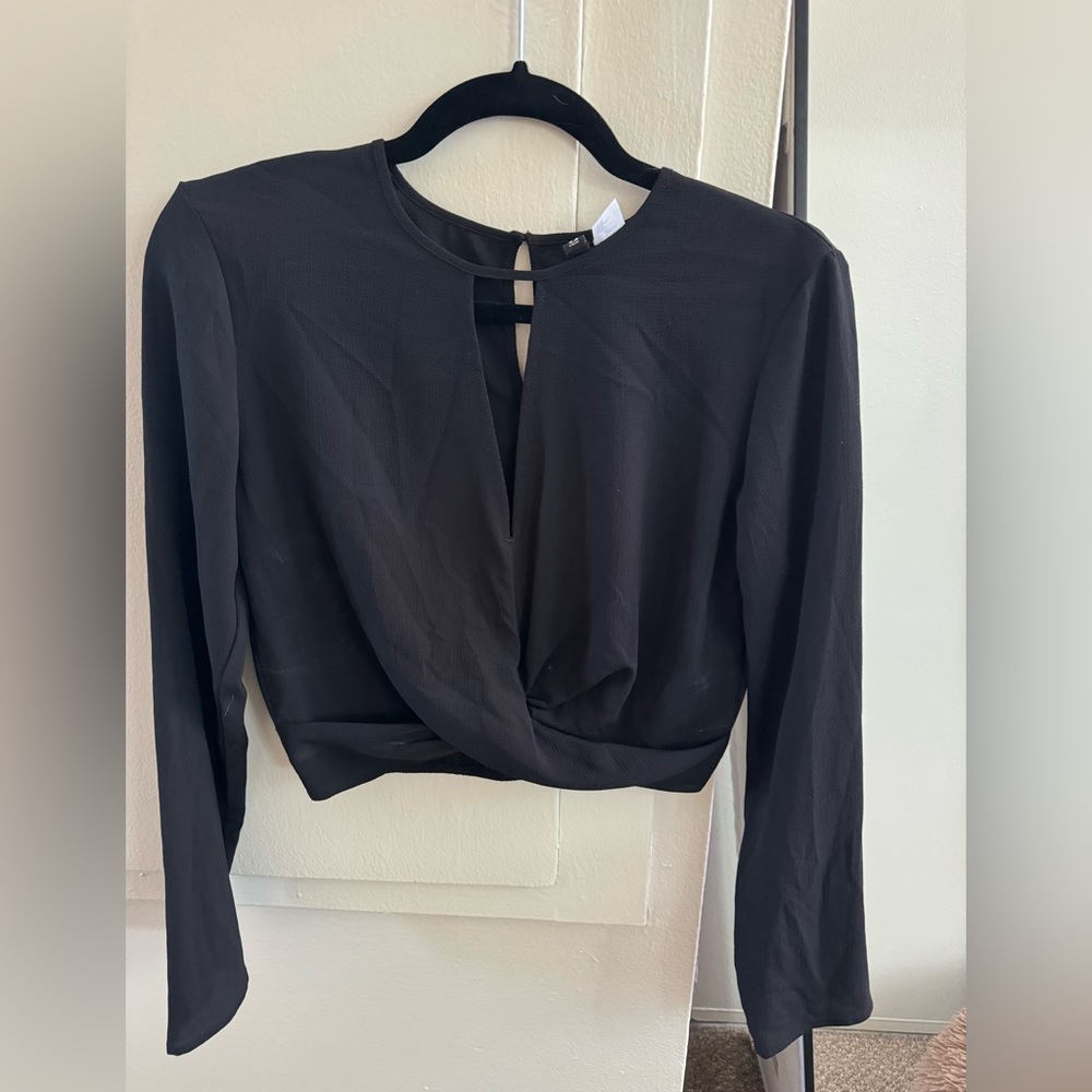 Women's Black Crop Top